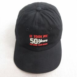 【20%OFF】中古 キャップ 50years 刺繍 コットン 黒 ブラック 25jul01