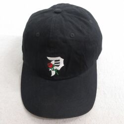 中古 キャップ P 刺繍 コットン 黒 ブラック 25jul01