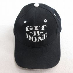 中古 キャップ GIT 刺繍 黒 ブラック 25jul03