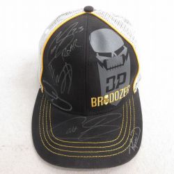 中古 メッシュ キャップ モンスタージャム サイン入り 黒 ブラック 25jul03