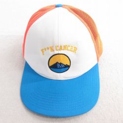 【50%OFF】中古 メッシュ キャップ 山 刺繍 マルチカラー 白他 ホワイト 25jul03