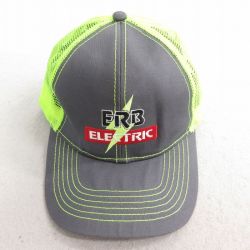 中古 メッシュ キャップ ERB 刺繍 ツートンカラー グレー 25jul03