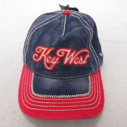 【20%OFF】中古 キャップ キーウエスト 刺繍 デッド ツートンカラー コットン 紺 ネイビー 25jul08