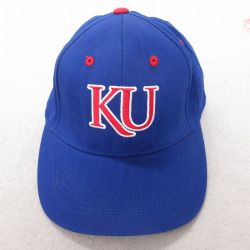 中古 キャップ カンザスジェイホークス 刺繍 コットン 青 ブルー 25jul08
