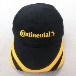 中古 キャップ コンチネンタル 刺繍 ツートンカラー コットン 黒 ブラック 25jul08