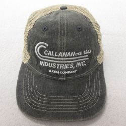 中古 メッシュ キャップ CALL 刺繍 ツートンカラー グレー 25jul08