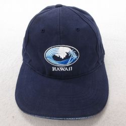 中古 キャップ ハワイ 刺繍 コットン 紺 ネイビー 25jul08