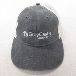 中古 メッシュ キャップ Grey 刺繍 ツートンカラー グレー 25jul09