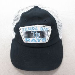 中古 メッシュ キャップ MLB タンパベイレイズ ツートンカラー 黒 ブラック メジャーリーグ ベースボール 野球 25jul09