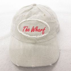 中古 キャップ 00年代 00s The Wharf コットン 薄ベージュ カーキ すれ加工 25jul09