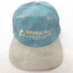 中古 キャップ アーカンソー 刺繍 ツートンカラー コットン 緑 グリーン 25jul15