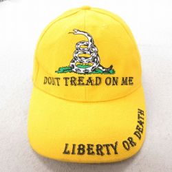 中古 キャップ ヘビ 刺繍 コットン 黄 イエロー 25jul15