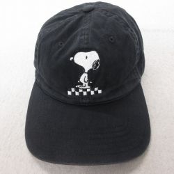 中古 キャップ スヌーピー SNOOPY 刺繍 黒 ブラック 【spe】 25jul15