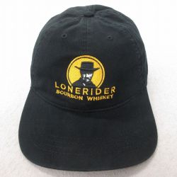 中古 キャップ LONERIDER 刺繍 コットン 黒 ブラック 25jul16
