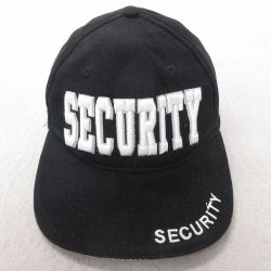 【50%OFF】中古 キャップ セキュリティ 刺繍 コットン 黒 ブラック 25jul16