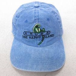 中古 キャップ ARUBA 刺繍 薄紺 ネイビー 25jul16