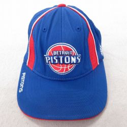 中古 アディダス adidas キャップ NBA デトロイトピストンズ 刺繍 青 ブルー バスケットボール 25jul22