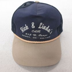 中古 メッシュ キャップ Rick ツートンカラー 紺 ネイビー 25jul22
