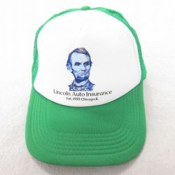 中古 メッシュ キャップ リンカーン ツートンカラー 緑 グリーン 25jul22