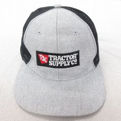 【50%OFF】中古 メッシュ キャップ トラクター 刺繍 ツートンカラー グレー 25jul22