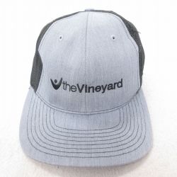 【50%OFF】中古 メッシュ キャップ Vineyard 刺繍 ツートンカラー グレー 25jul22
