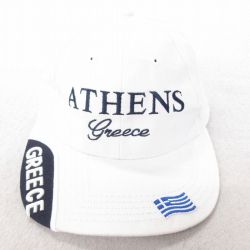 【50%OFF】中古 キャップ ATHENS 刺繍 白 ホワイト 25jul23