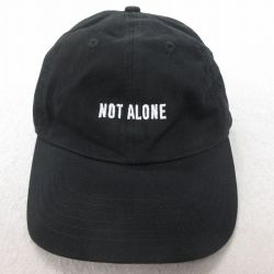 中古 キャップ NOT ALONE 刺繍 コットン 黒 ブラック 25jul23