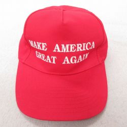 中古 キャップ MAKE AMERICA GREAT AGAIN 刺繍 赤 レッド 25jul23