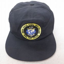 中古 キャップ 90年代 90s NAVAL 刺繍 USA製 紺 ネイビー 【spe】 25jul23
