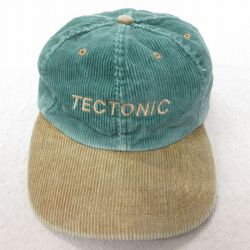中古 キャップ TECTONIC 刺繍 コーデュロイ ツートンカラー コットン 緑 グリーン 25jul23