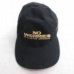 中古 キャップ 00年代 00s NO WORRIES 刺繍 黒 ブラック 25jul28