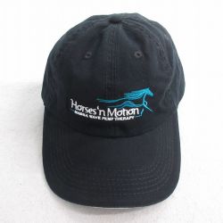 中古 キャップ Horsesn 刺繍 コットン 黒 ブラック 25jul28