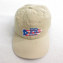 【50%OFF】中古 キャップ PR 刺繍 コットン ベージュ カーキ 25jul28