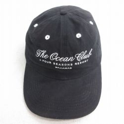 中古 キャップ The Ocean Club 刺繍 コットン 黒 ブラック 25jul28