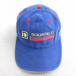 中古 キャップ NASCAR レーシング 刺繍 青他 ブルー 25jul28