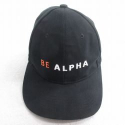 中古 キャップ BE ALPHA 刺繍 コットン 黒 ブラック 25jul28
