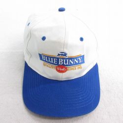 中古 キャップ 90年代 90s Wells BLUE BUNNY 刺繍 ツートンカラー 生成り他 25jul28
