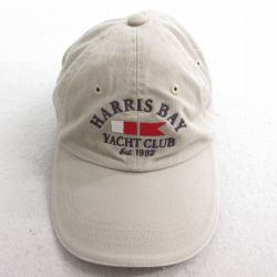 中古 キャップ HARRIS BAY 刺繍 コットン ベージュ カーキ 25jul29