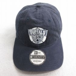 中古 ニューエラ キャップ バッファロー ポリス 刺繍 コットン 紺 ネイビー 25jul29