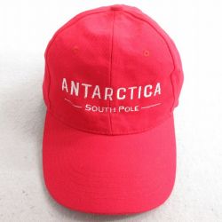 中古 キャップ ANTARCTICA 刺繍 赤 レッド 25jul29