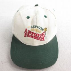 中古 キャップ 90年代 90s ANTIQUE FARMER 刺繍 ツートンカラー コットン 生成り他 25jul29