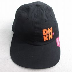 中古 キャップ ダンキンドーナツ 刺繍 コットン 黒 ブラック 25jul31