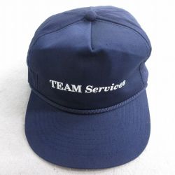 中古 キャップ 00年代 00s TEAM Services 紺 ネイビー 25jul31