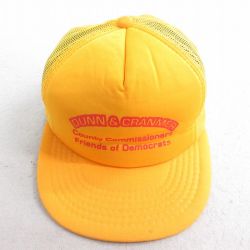 中古 メッシュ キャップ 90年代 90s DUNN&CRANMER 黄 イエロー 25jul31