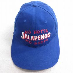 中古 キャップ JALAPENOS 刺繍 青 ブルー 25aug01