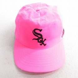 中古 キャップ 00年代 00s MLB シカゴホワイトソックス 刺繍 濃ピンク メジャーリーグ ベースボール 野球 25aug01