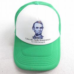中古 メッシュ キャップ リンカーン ツートンカラー 緑他 グリーン 25aug01