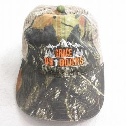 中古 メッシュ キャップ GRACE OUTDOORS 刺? 茶他 ブラウン 迷彩 25aug01