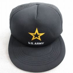 【50%OFF】中古 メッシュ キャップ ミリタリー USアーミー 黒 ブラック 25aug01