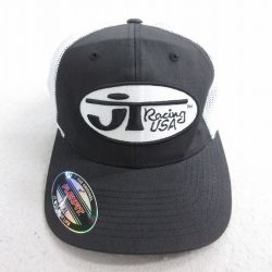 中古 メッシュ キャップ JT レーシング 刺繍 ツートンカラー 黒他 ブラック 25aug01
